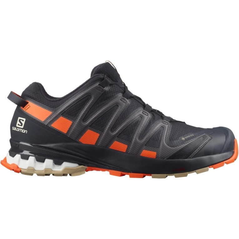 Black / Orange Salomon Xa Pro 3d V8 GTX Men\'s Trail Running Shoes | IE CW5216